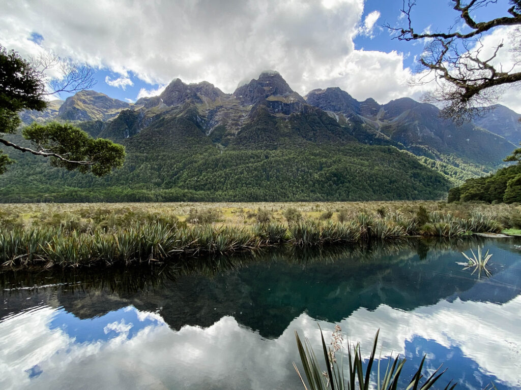 Mirror Lakes Nowa Zelandia